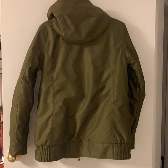Firefly hooded snow ski jacket in military green - Picture 6 of 8